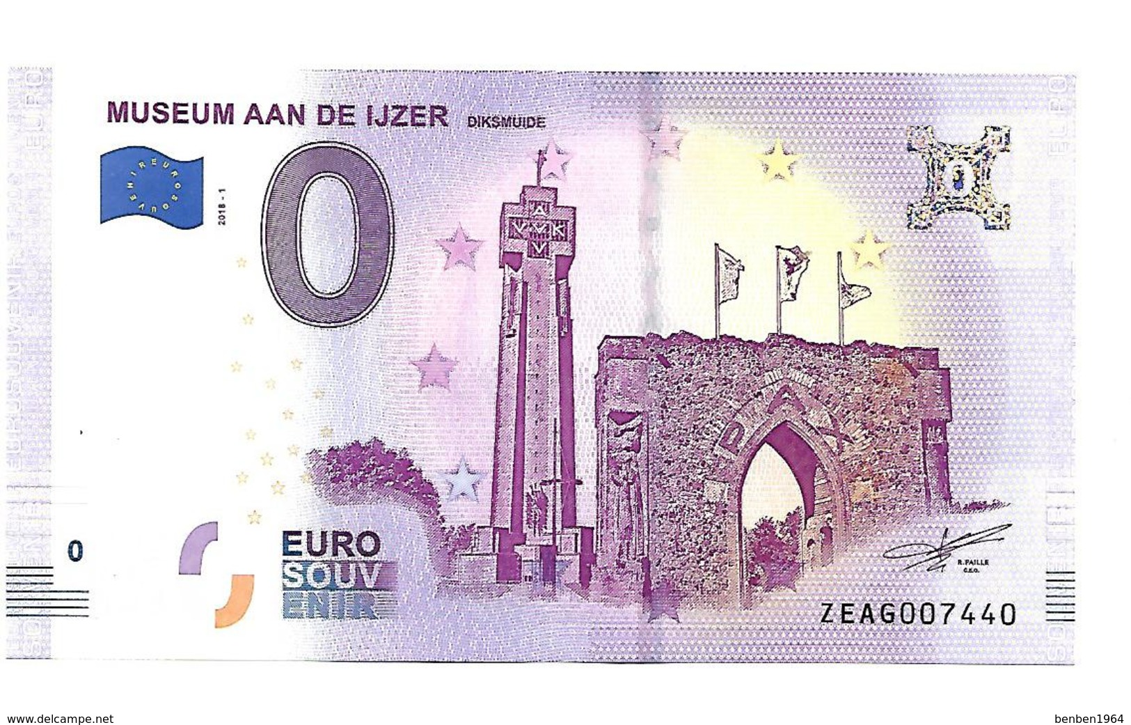 BELGIQUE  MUSEUM AAN DE IJZER   (billet 0 Euro) - Autres & Non Classés