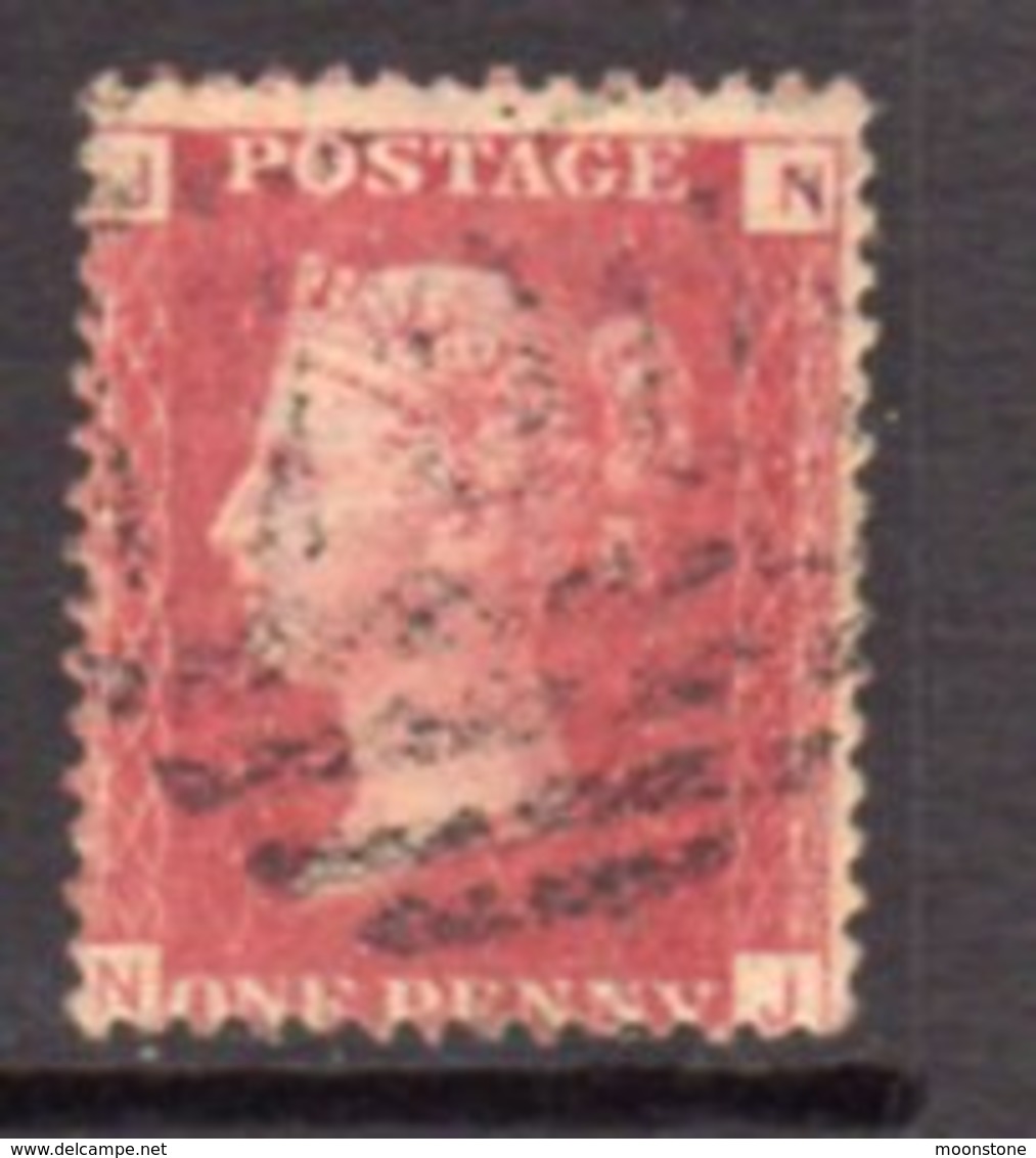 Great Britain GB QV 1858-79 1d Plate 110, Corner Letters NJ, Used, SG 43-4 - Oblitérés