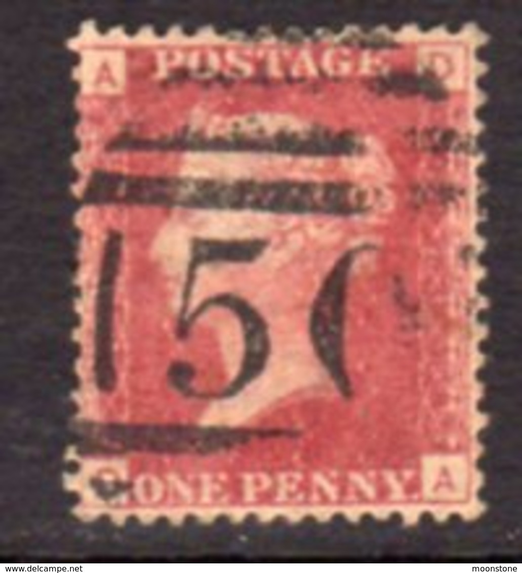 Great Britain GB QV 1858-79 1d Plate 121, Corner Letters DA, Used, SG 43-4 - Oblitérés
