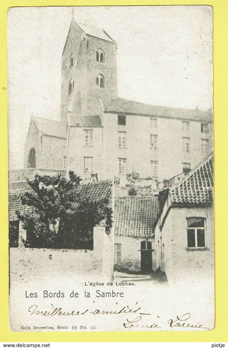 * Lobbes (Hainaut - La Wallonie) * (Nels, Série 10, Nr 18) Bords De La Sambre, église De Lobbes, Kerk, Church, Rare - Lobbes