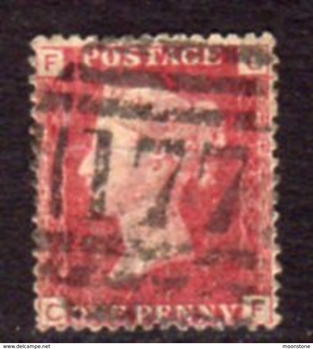 Great Britain GB QV 1858-79 1d Plate 140, Corner Letters CF, Used, SG 43-4 - Oblitérés