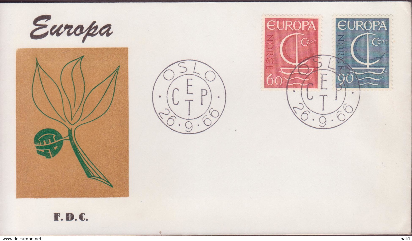 ENVELOPPE TIMBRE 1966 EUROPA - FDC