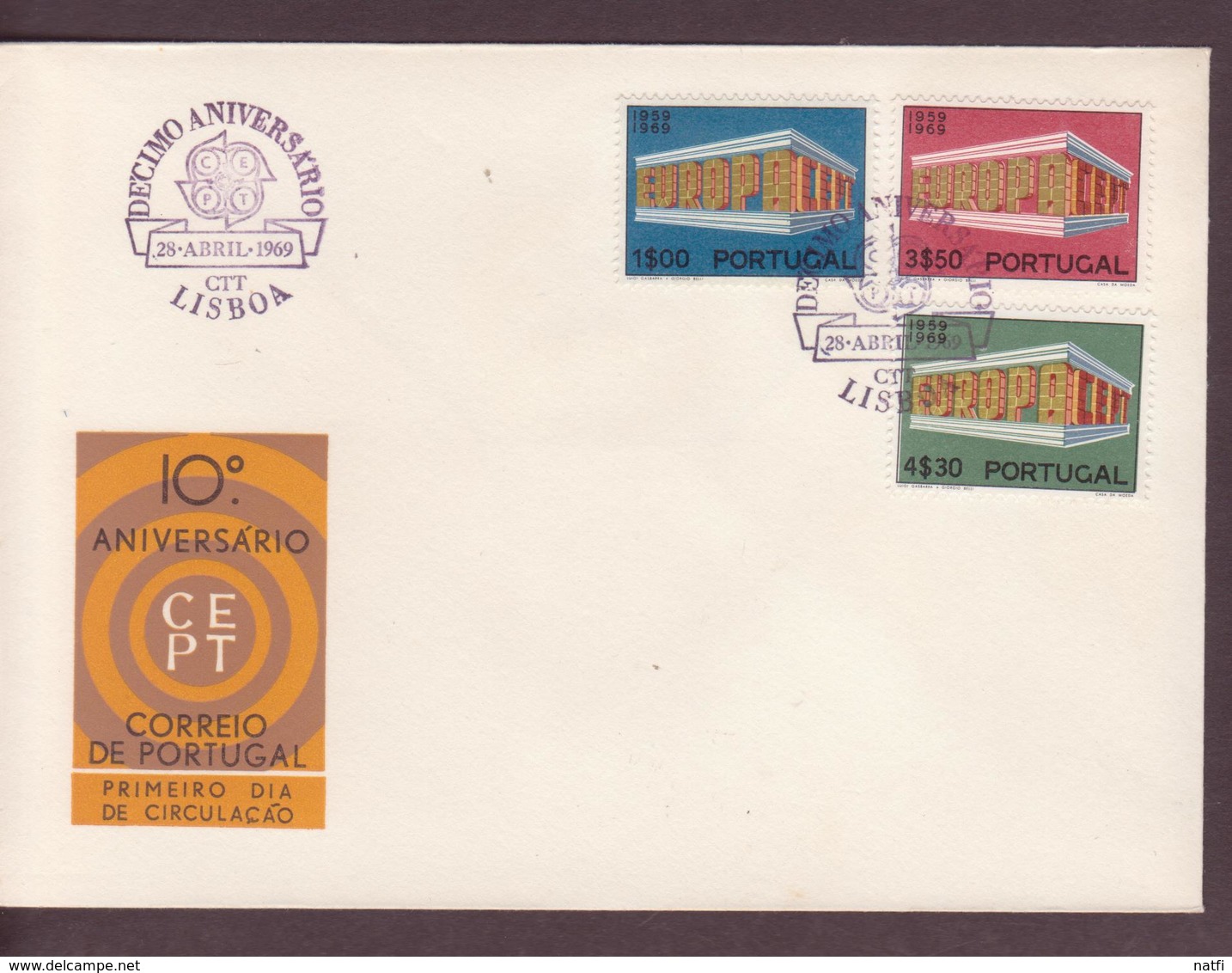 ENVELOPPE TIMBRE  1969  EUROPA VOIR PHOTO - FDC