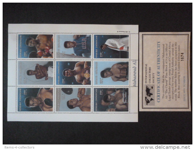 CENTRAL AFRICAN REPUBLIC STAMPS ON MOHAMMAD ALI - Centrafricaine (République)