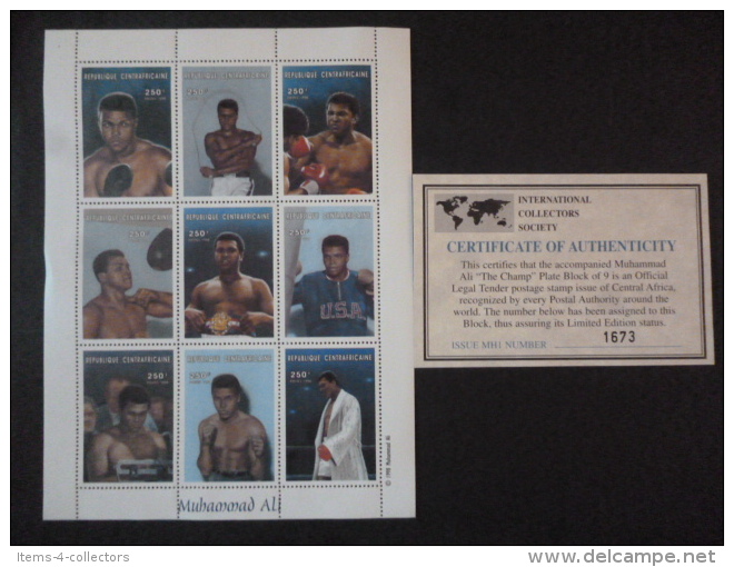 CENTRAL AFRICAN REPUBLIC STAMPS ON MOHAMMAD ALI - Centrafricaine (République)