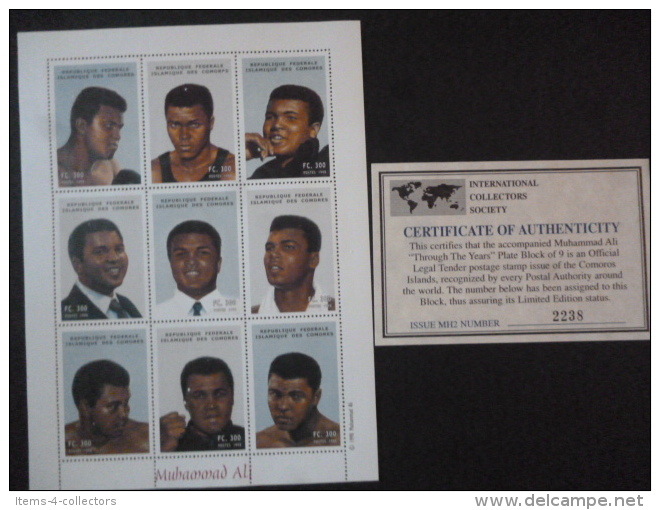 COMOROS ISLANDS STAMPS ON MOHAMMAD ALI - Autres & Non Classés