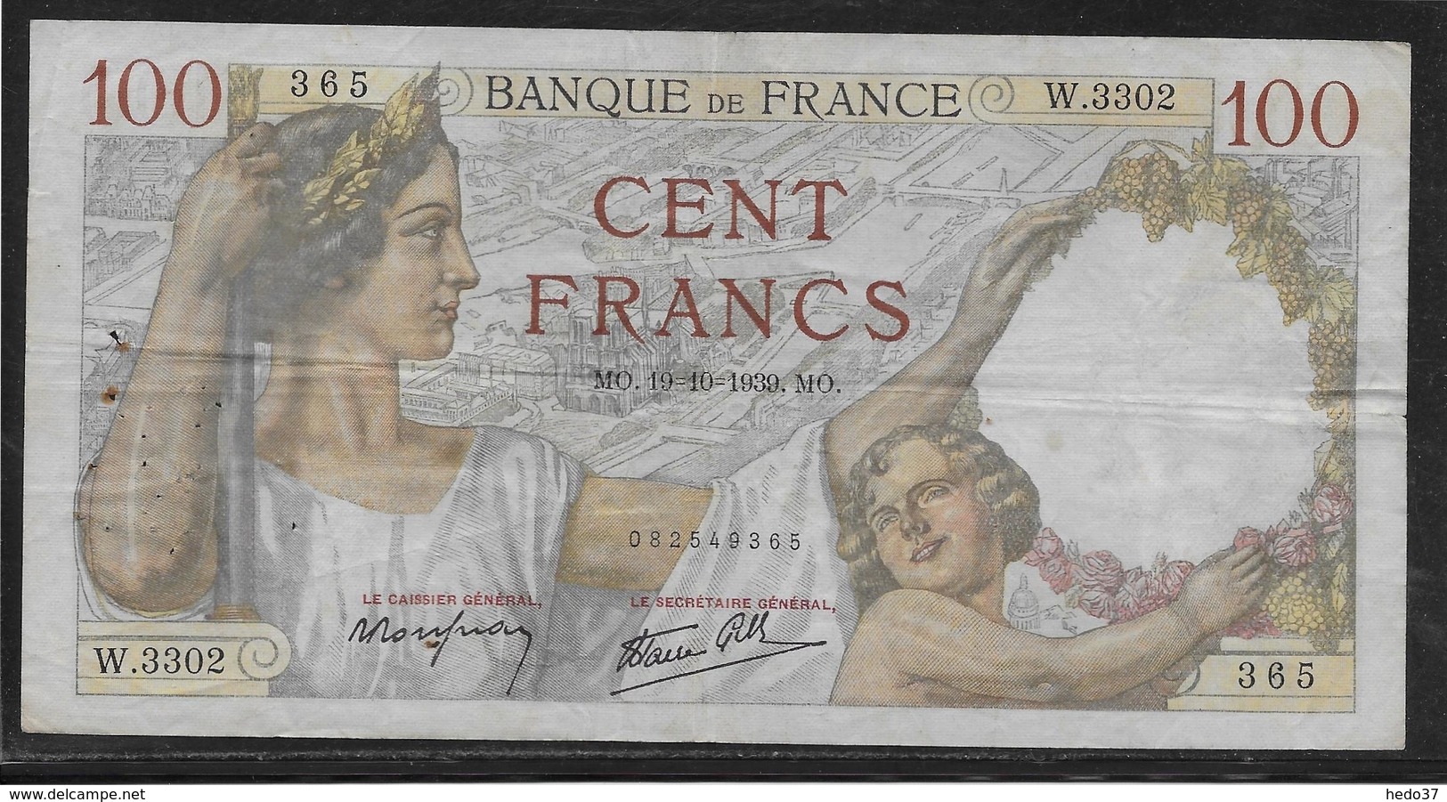 France - 100 Francs Sully - 19-10-1939 - Fayette N°26-11 - TB - 100 F 1939-1942 ''Sully''