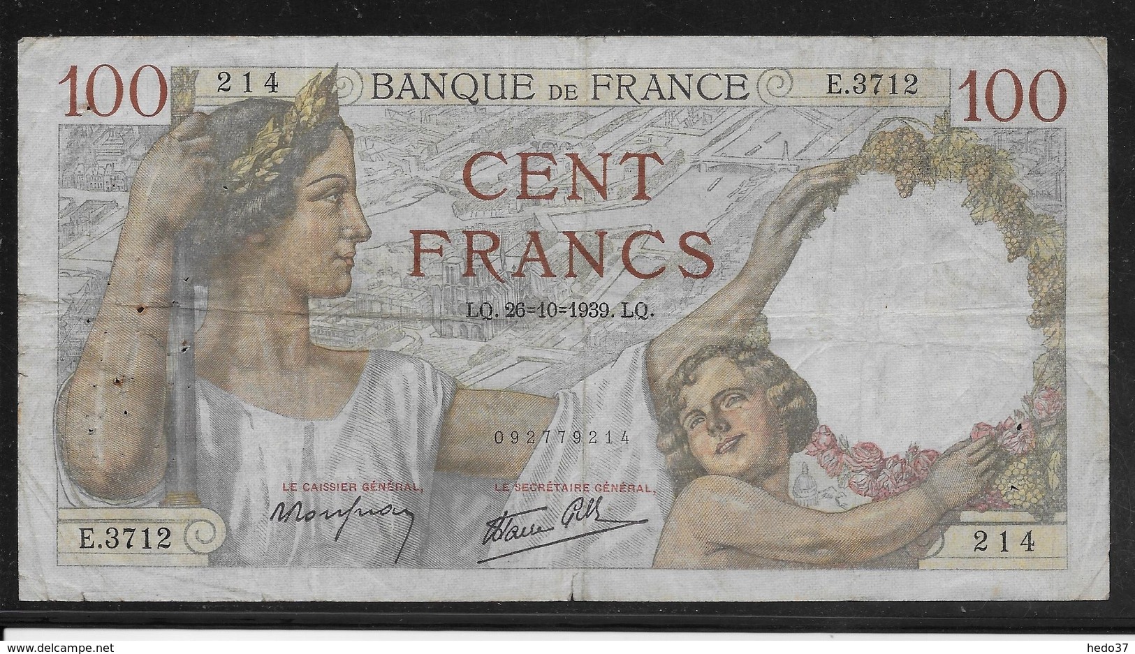 France - 100 Francs Sully - 26-10-1939 - Fayette N°26-12 - TB - 100 F 1939-1942 ''Sully''