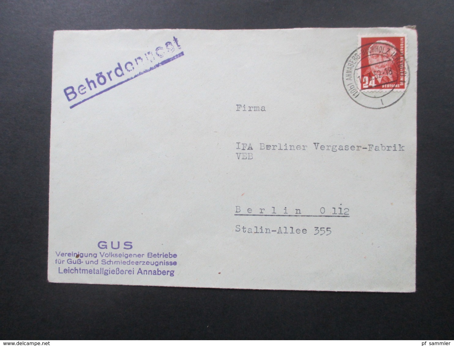 DDR Dienstpost ab 1949 - 50er Jahre. Frankiert / Freistempel. VD und ein Beleg Verwaltungswertpost. Toller Posten!