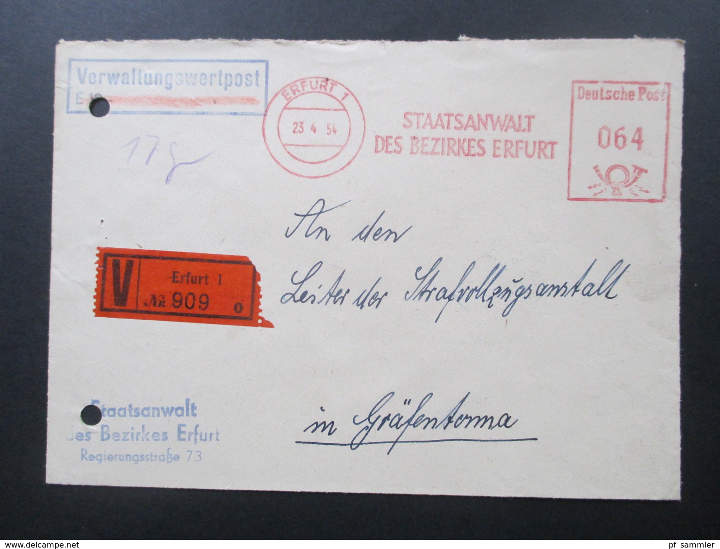 DDR Dienstpost ab 1949 - 50er Jahre. Frankiert / Freistempel. VD und ein Beleg Verwaltungswertpost. Toller Posten!