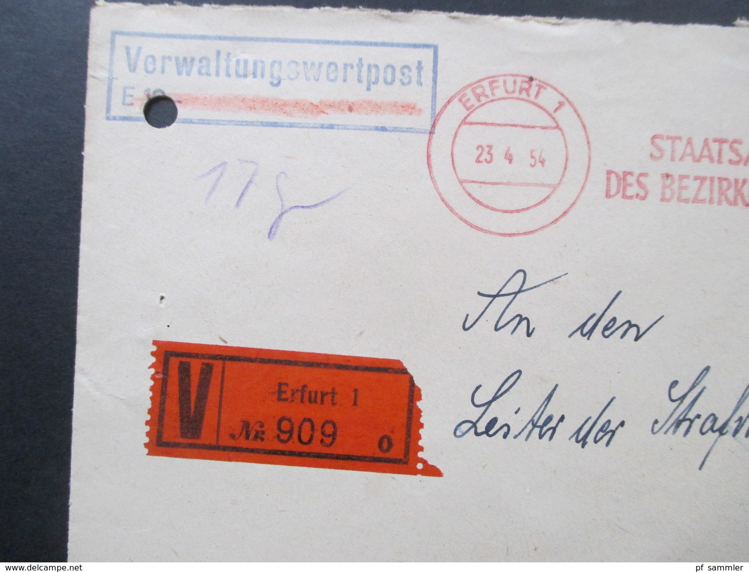 DDR Dienstpost ab 1949 - 50er Jahre. Frankiert / Freistempel. VD und ein Beleg Verwaltungswertpost. Toller Posten!