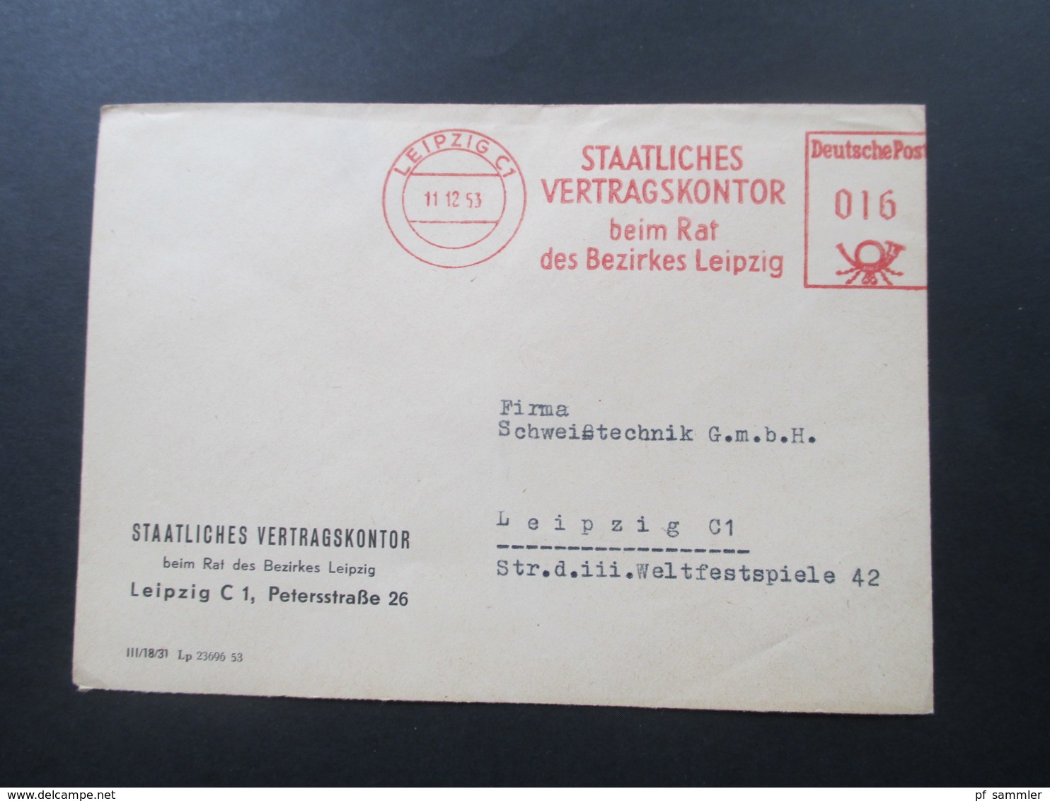 DDR Dienstpost ab 1949 - 50er Jahre. Frankiert / Freistempel. VD und ein Beleg Verwaltungswertpost. Toller Posten!