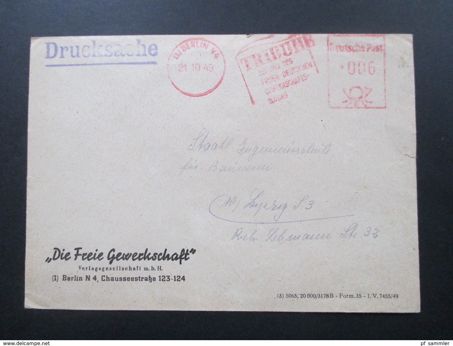 DDR Dienstpost ab 1949 - 50er Jahre. Frankiert / Freistempel. VD und ein Beleg Verwaltungswertpost. Toller Posten!