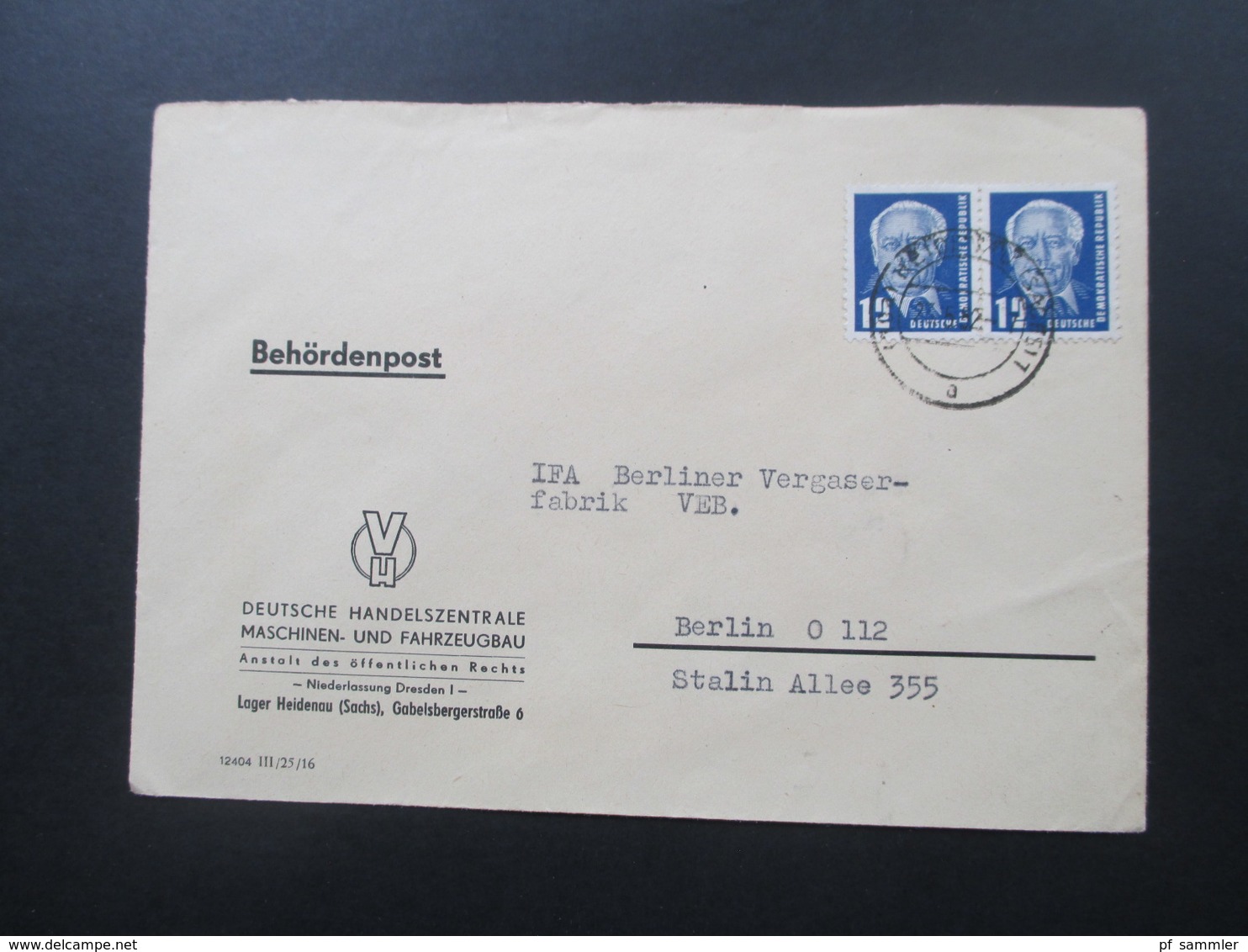 DDR Dienstpost ab 1949 - 50er Jahre. Frankiert / Freistempel. VD und ein Beleg Verwaltungswertpost. Toller Posten!