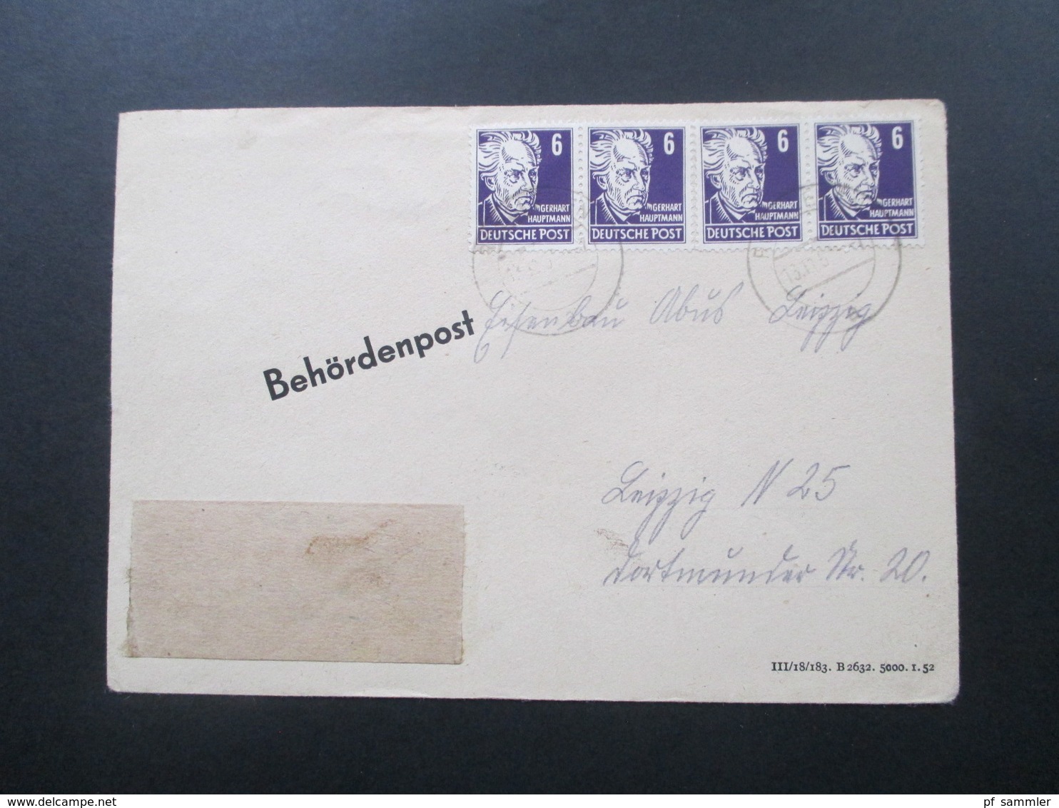 DDR Dienstpost ab 1949 - 50er Jahre. Frankiert / Freistempel. VD und ein Beleg Verwaltungswertpost. Toller Posten!