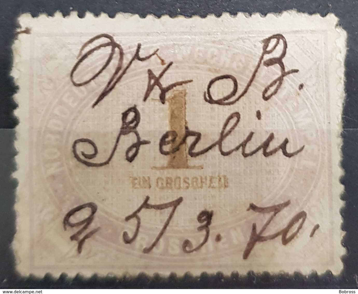 Norddeutscher Wechsel Stempel 1870, Berlin, 1 Groschen - Bremen