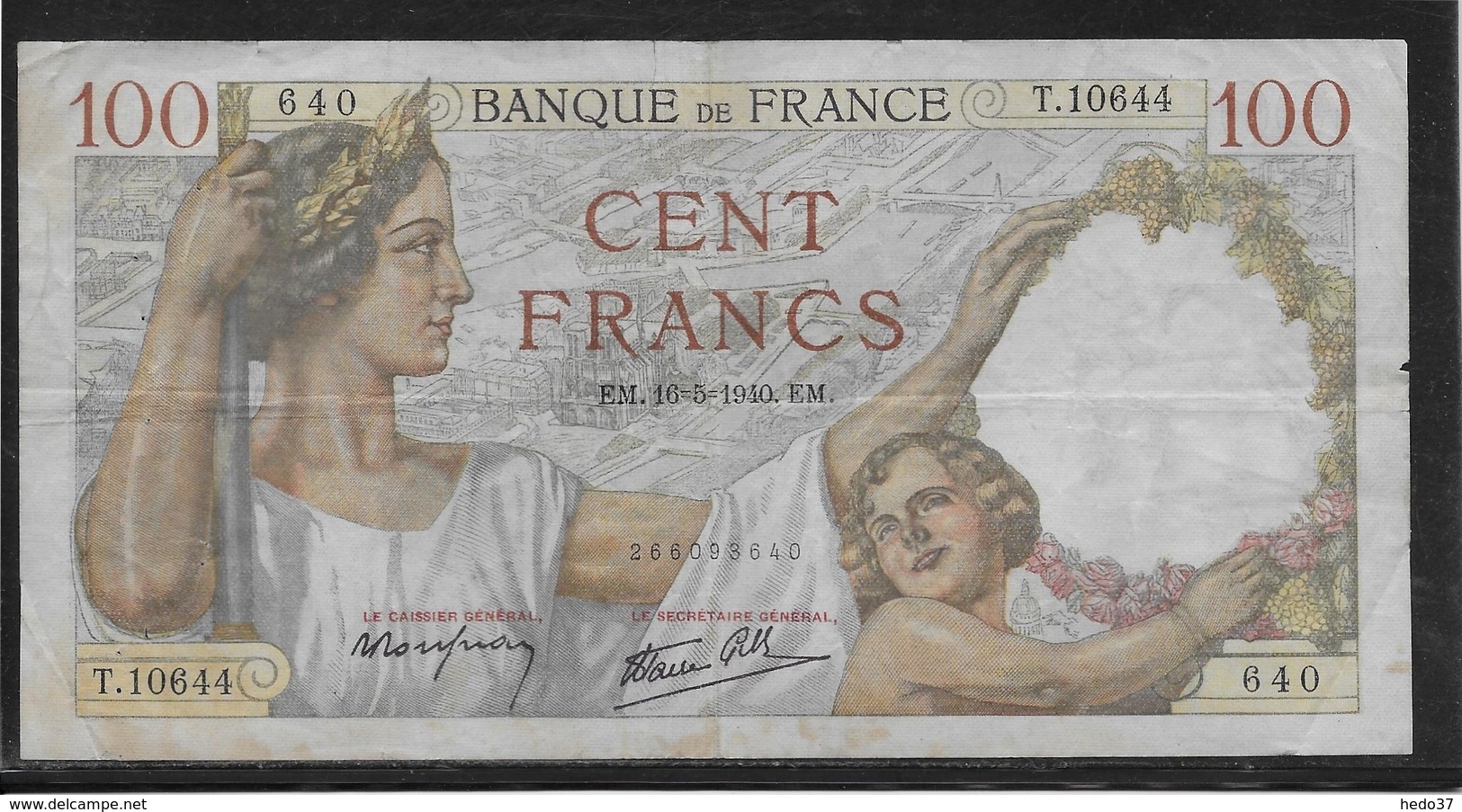 France - 100 Francs Sully - 16-5-1940 - Fayette N°26-29 - TB - 100 F 1939-1942 ''Sully''