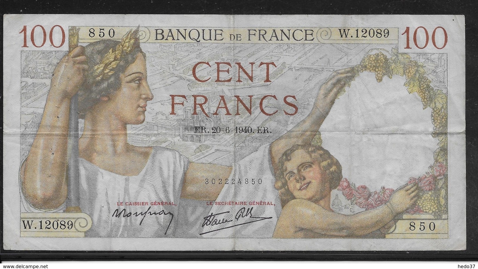 France - 100 Francs Sully - 20-6-1940 - Fayette N°26-32 - TB - 100 F 1939-1942 ''Sully''