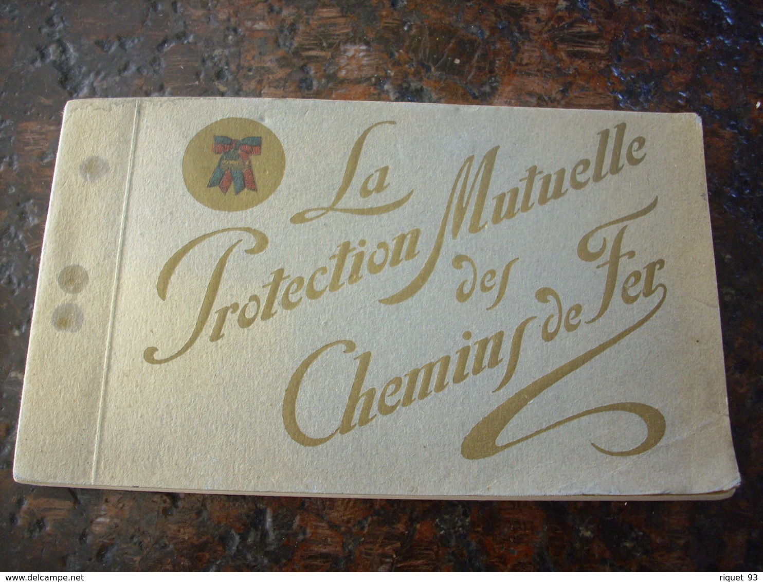 Carnet Dédicacé De "La Protection Mutuelle Des Chemins De Fer" (190mm X112mm) Relié De 30 Vues Sépia (165mm X112mm) - Non Classés