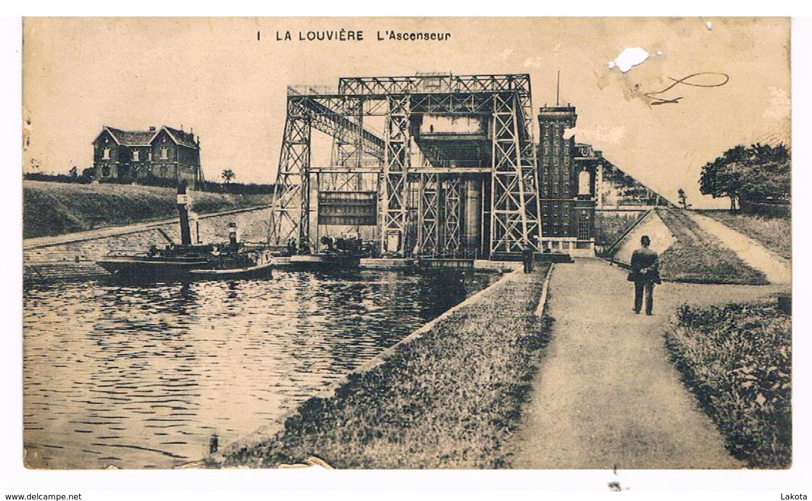 CPA : LA LOUVIERE  Ascenseur Et Péniches - La Louvière