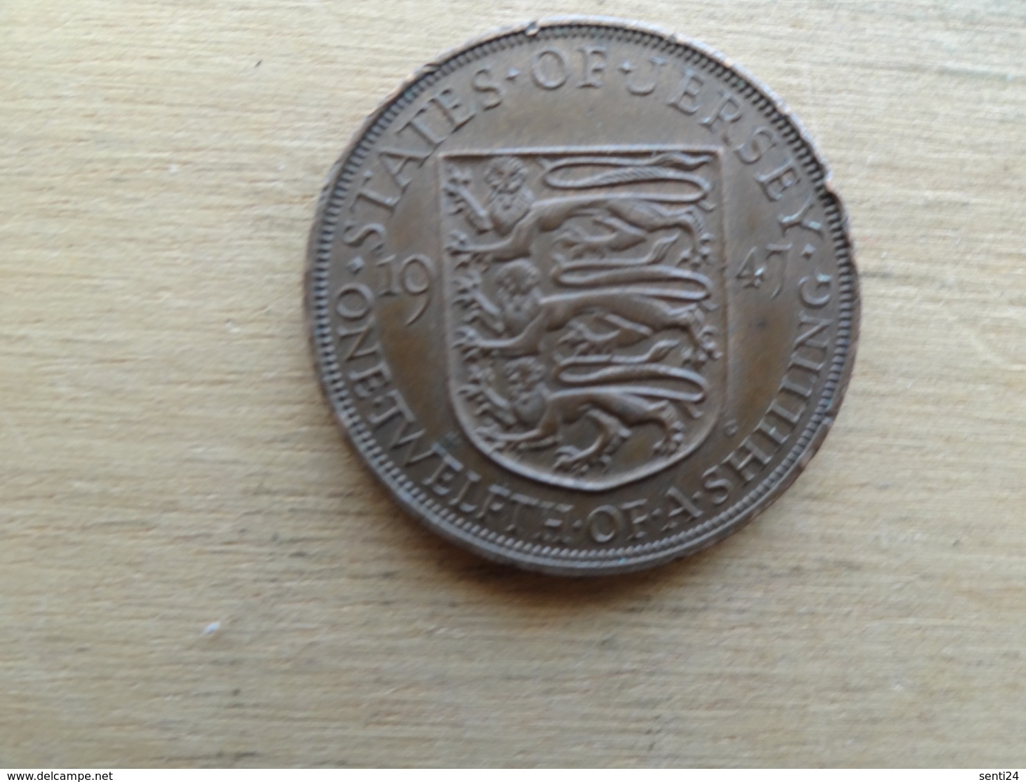 Jersey  1/12 Shilling  1947  Km 18 - Jersey