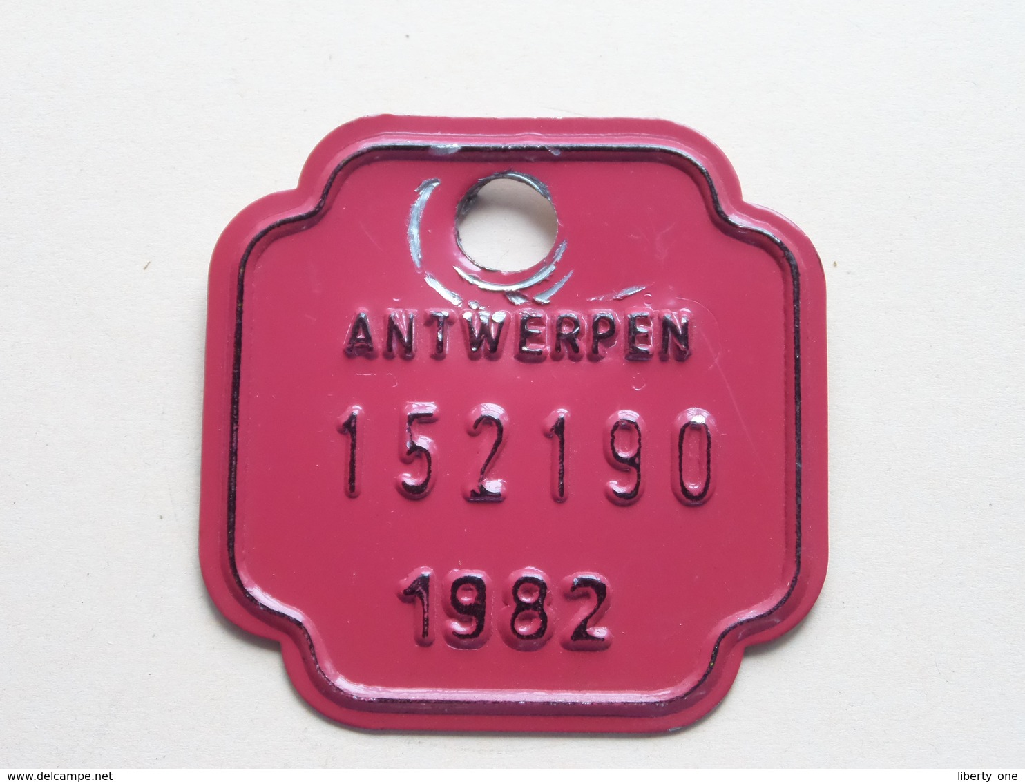 FIETSPLAAT / PLAQUE Vélo ( Antwerpen Nr. 152190 ) Anno 1982 ( België ) ! - Nummerplaten