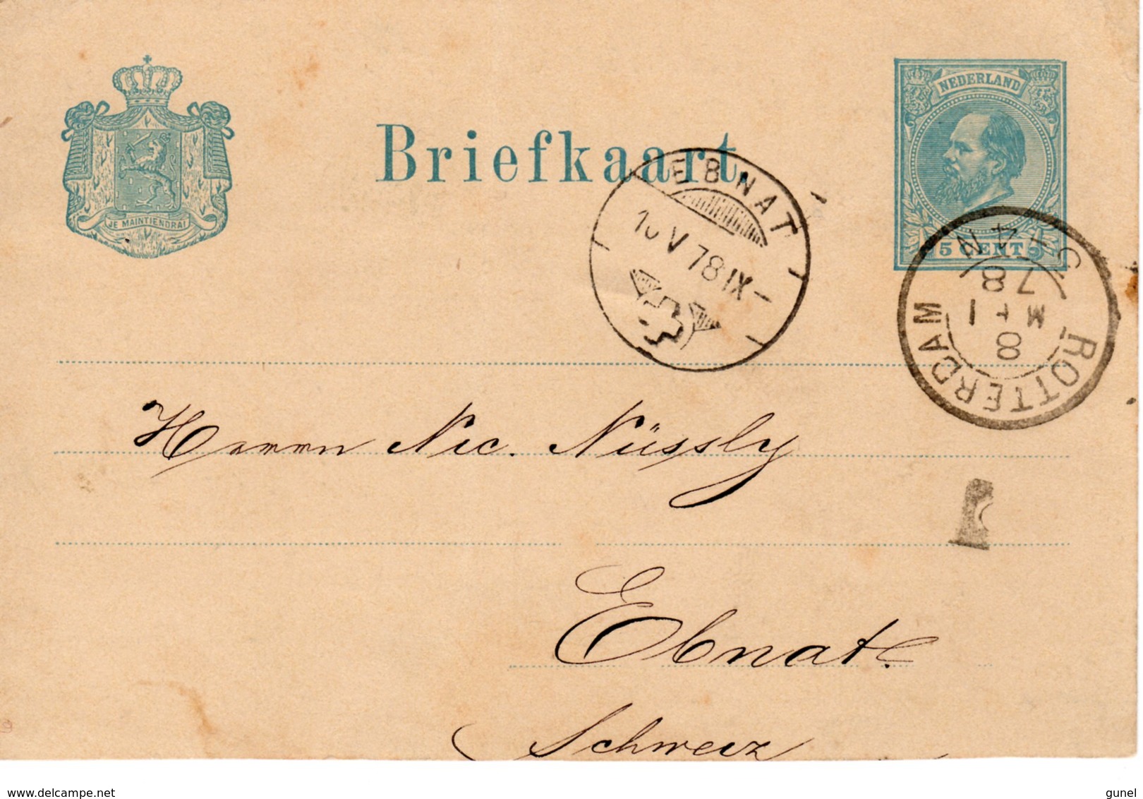 Bk G16 Met Firmalogo Lenders & Co. Rotterdam - Ebnat - Postal Stationery