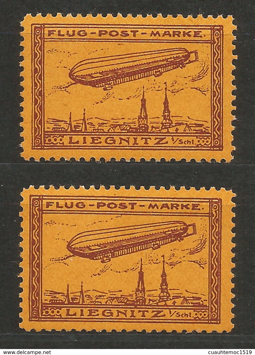 Deutschland / Deutsches Reich: Luftpost Zeppelin "Liegnitz" - Gelborange #B20 - Luft- Und Zeppelinpost