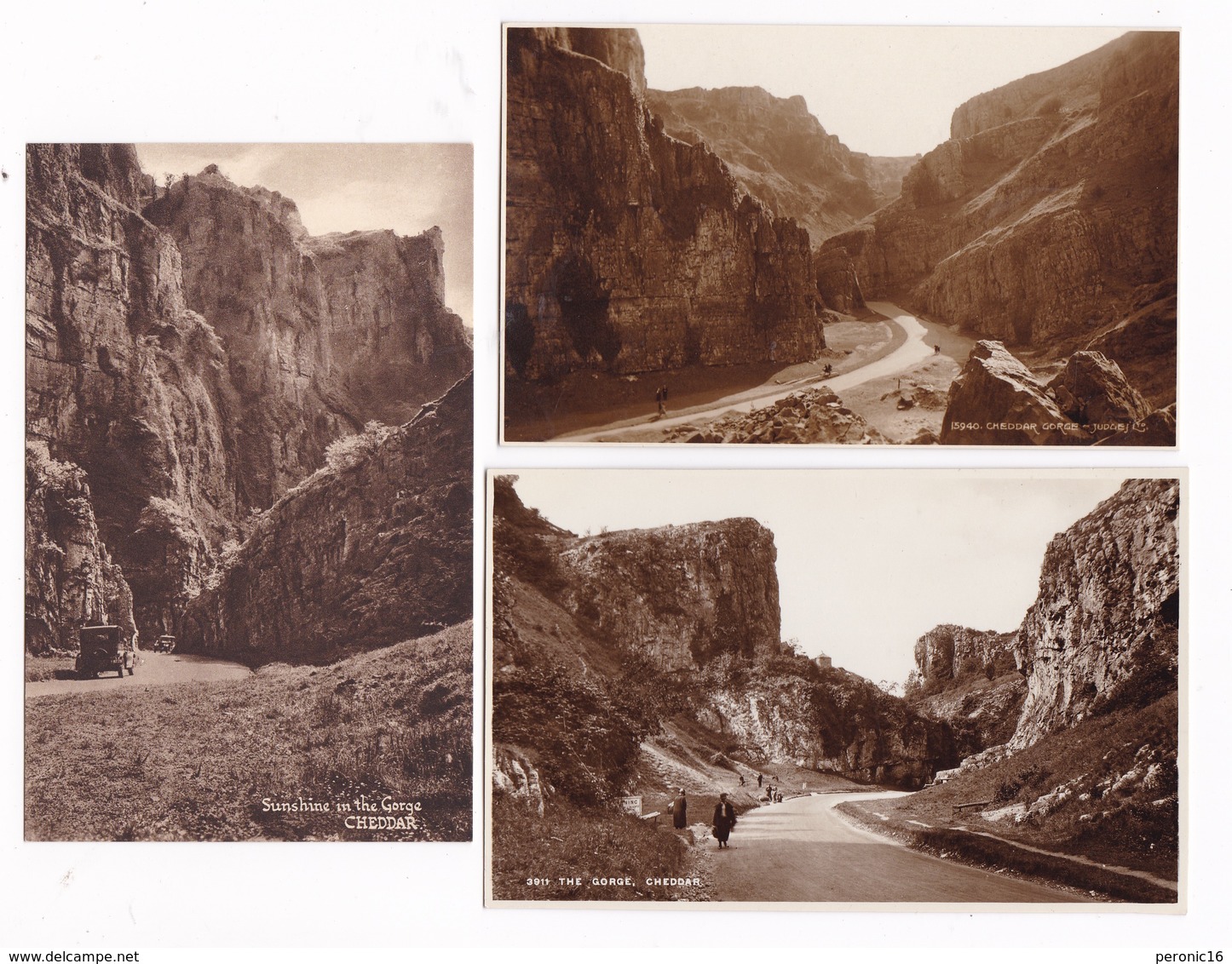 Rare Lot De 6 Belles Cartes Anciennes Gorges De Cheddar (Somerset, Angleterre) ) - Cheddar