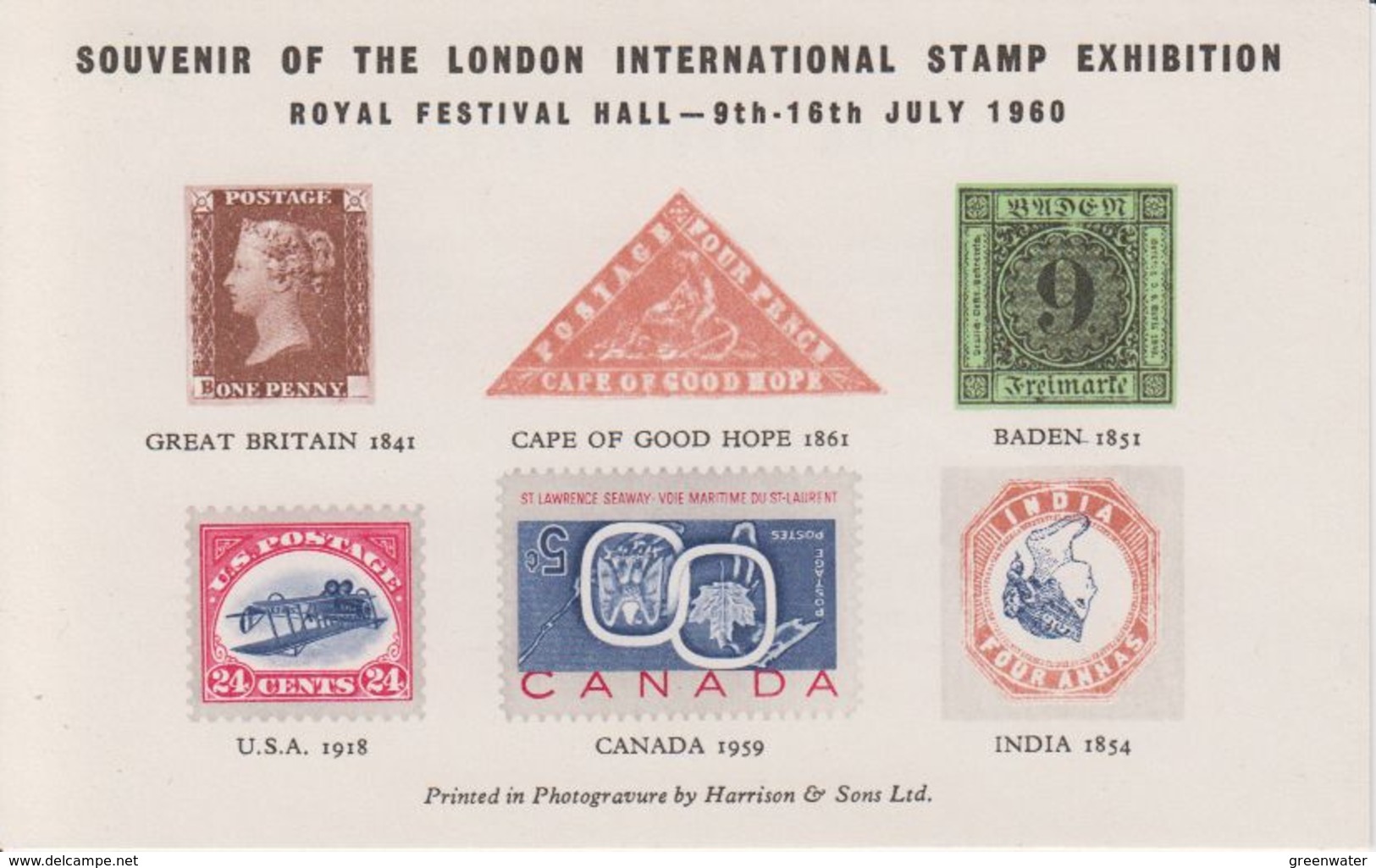 Great Britain 1960 London Stamp Exhibition Souvenir Sheet ** Mnh (40191) - Proeven & Herdruk