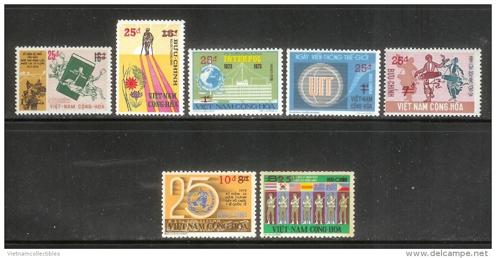 Lot Of 07 Different South Vietnam Viet Nam MNH Stamps 1974-1975 - High Catalogue Value - Vietnam