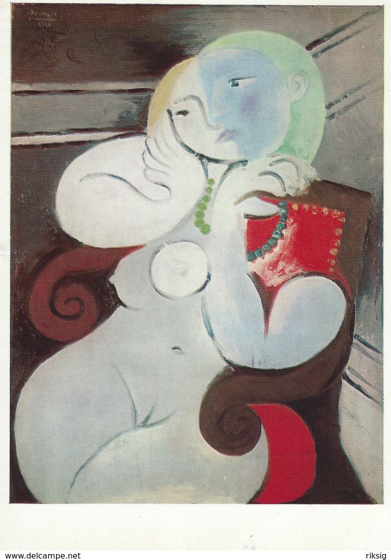 Pablo Picasso - Painting:  Nude Woman In A Red Armchair. Tate Gallery. Used 1967.  # 07878 - Paintings