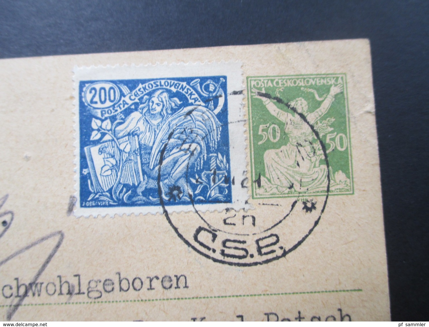 CSSR 1924 / 25 Ganzsachen Mit Zusatzfrankaturen! 1x Als Einschreiben / Rekomandirt / Reko Seltene Verwendung!! - Briefe U. Dokumente