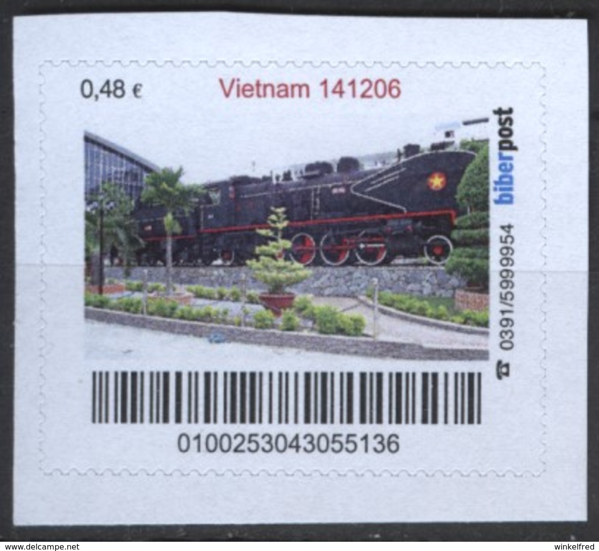 Biber Post Vietnam 141206 (Dampf-Lok) (48)  G502 - Privatpost
