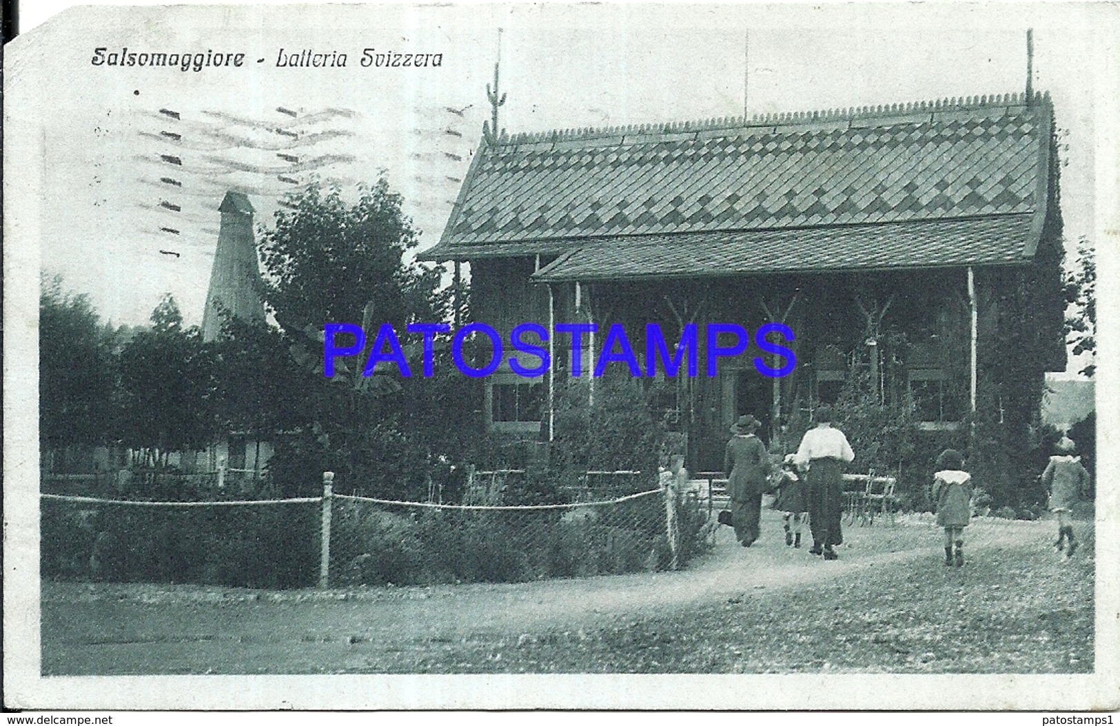 97954 ITALY SALSOMAGGIORE PARMA SWITZERLAND LATTERIA CUT CIRCULATED TO ARGENTINA POSTAL POSTCARD - Altri & Non Classificati