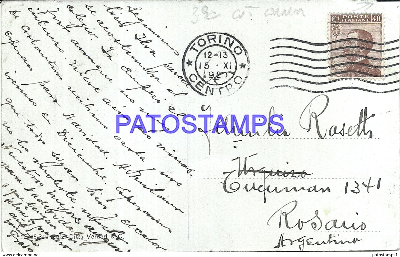 97954 ITALY SALSOMAGGIORE PARMA SWITZERLAND LATTERIA CUT CIRCULATED TO ARGENTINA POSTAL POSTCARD - Altri & Non Classificati