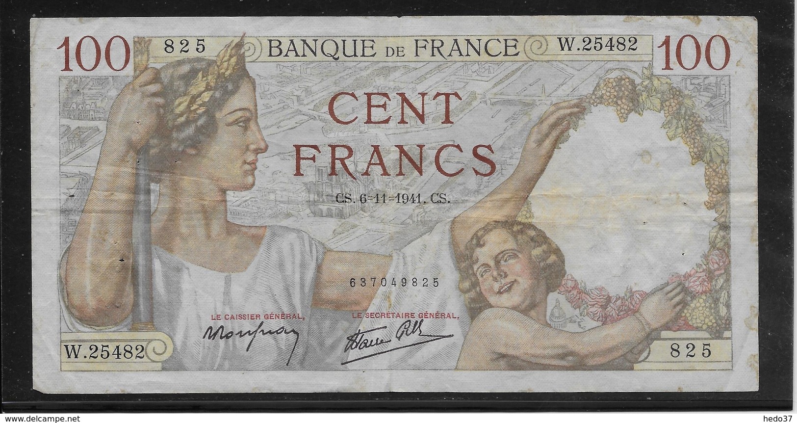 France - 100 Francs Sully - 6-11-1941 - Fayette N°26-60 - TB - 100 F 1939-1942 ''Sully''