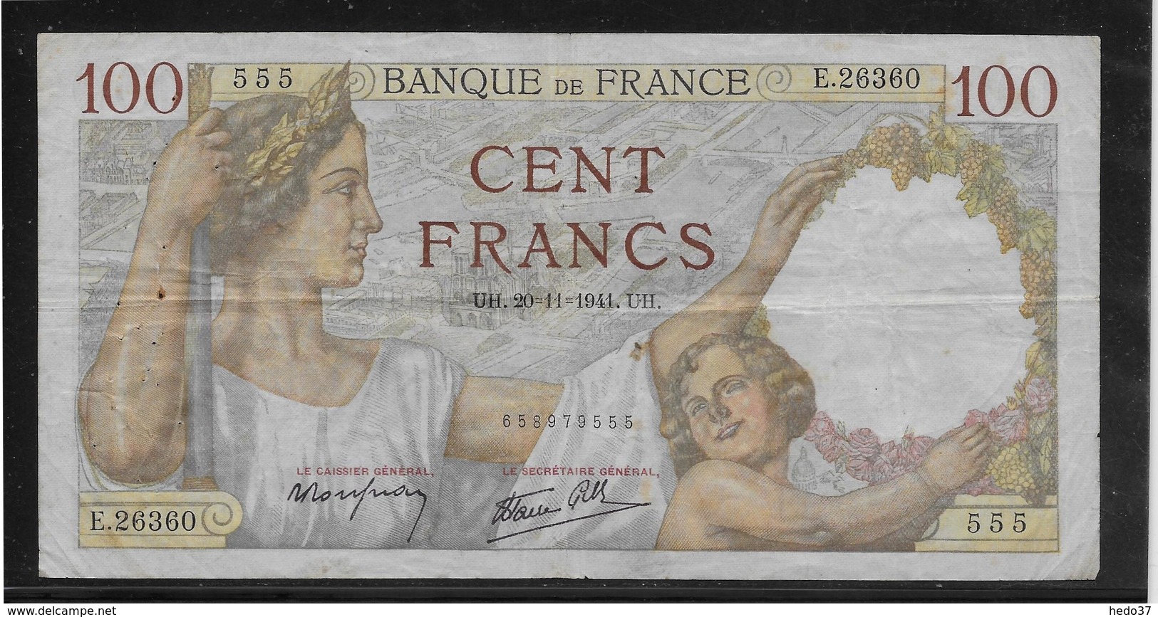 France - 100 Francs Sully - 20-11-1941 - Fayette N°26-61 - TB - 100 F 1939-1942 ''Sully''