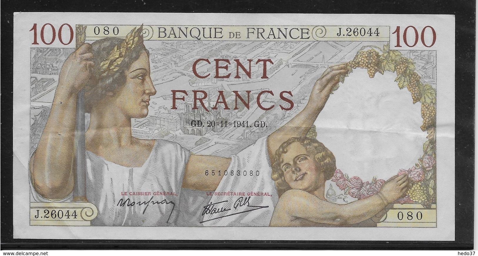 France - 100 Francs Sully - 20-11-1941 - Fayette N°26-61 - SUP - 100 F 1939-1942 ''Sully''