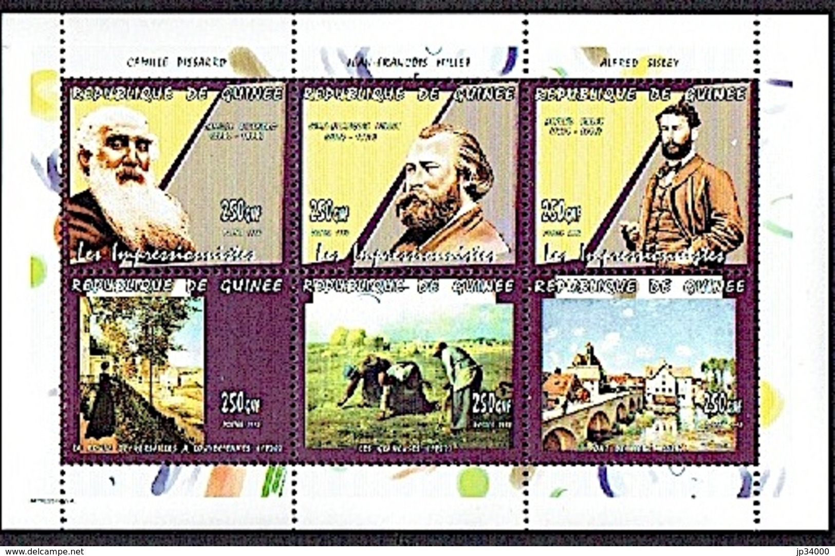 GUINEE TABLEAUX/PAINTING, IMPRESSIONNISTES - Yvert N° 1512/17 ** MNH - Impressionisme