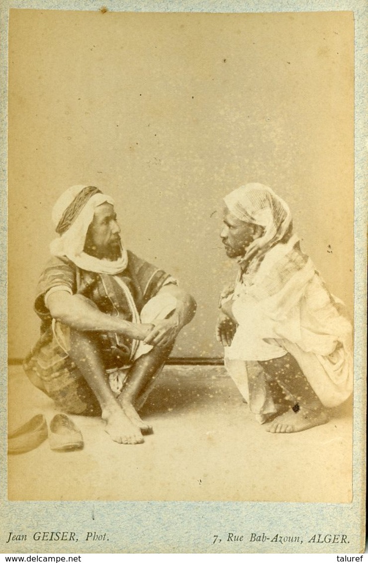 ALGERIE -  Mezabites- Habitants Du Sud  - Carte CABINET - Photographe Jean GEISER - Circa 1880 - Afrique