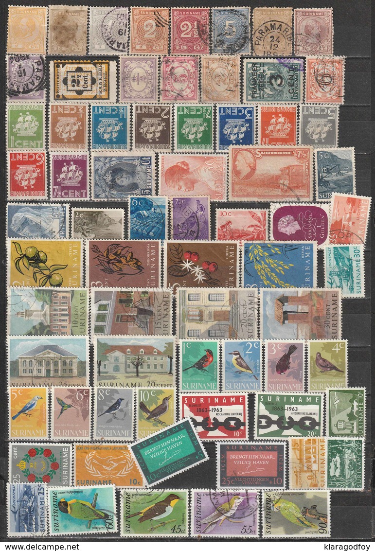 Suriname Old Stamps Small Selection (please Read Description) B180720 - Suriname ... - 1975