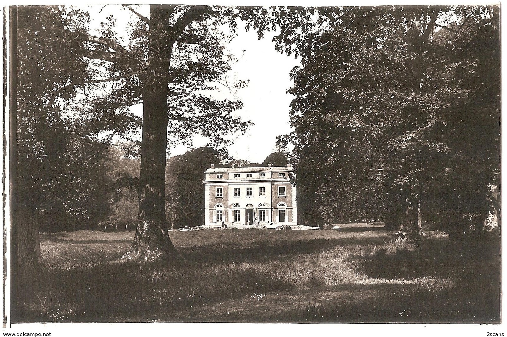 Dépt 80 - HORNOY-LE-BOURG - PLAQUE De VERRE (négatif Photo) + La Carte Postale "Château" Édit. Marchon (Cliché R.Lelong) - Hornoy Le Bourg