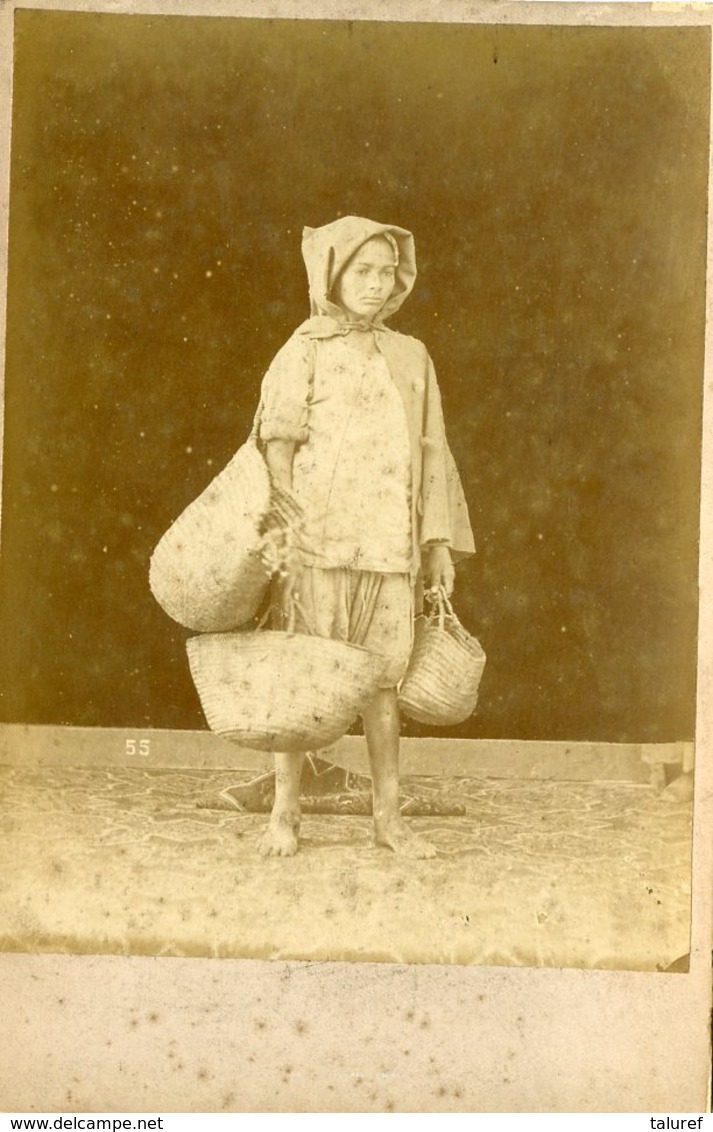 ALGERIE - Jeune BISKRI YAOULE - Carte CABINET - Photographe A  LEROUX - Circa 1880 - Afrique