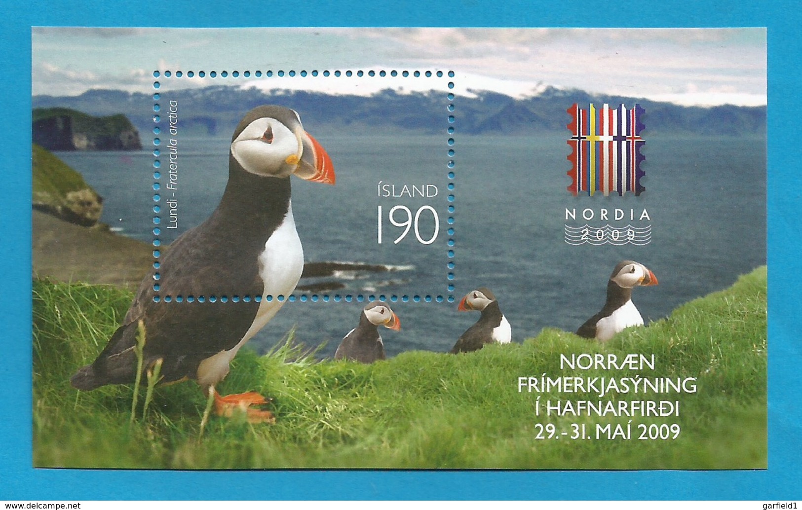 Island  2009  Stampwort Nr. 1232 , Nordia 2009 Atlantic Puffin - Sheet - Postfrisch / MNH / (** ) - Ungebraucht