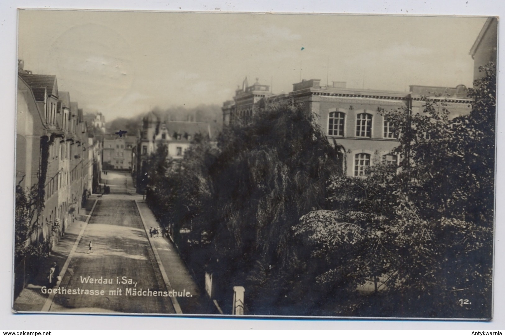 WERDAU Sa. Goethestrasse Madchenschule 1933y. E816 - Werdau