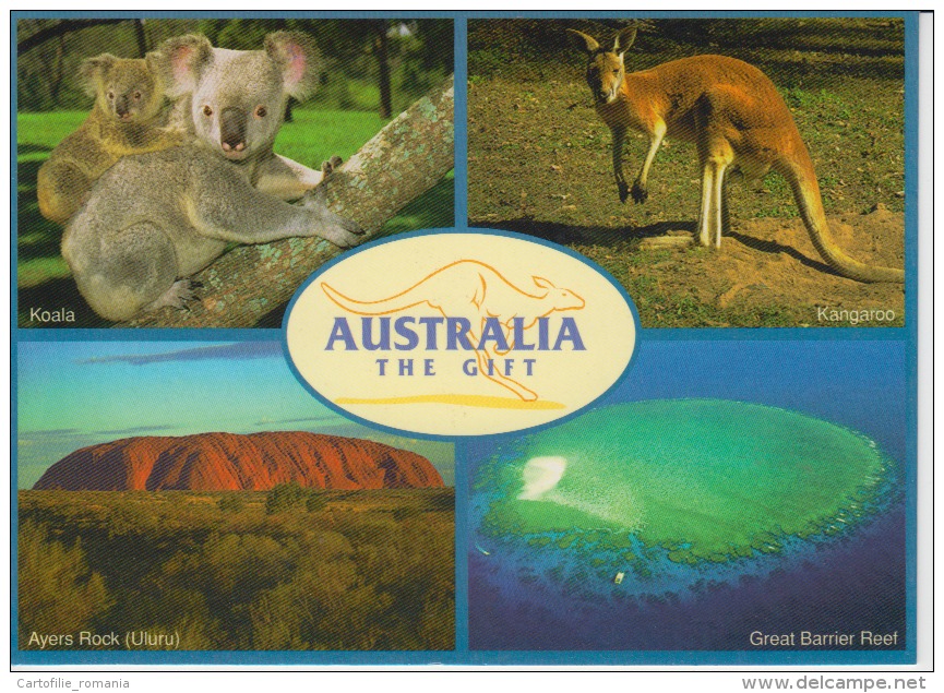 Australia Alice Springs Ayers Rock Uluru Great Barrier Reef Uncirculated Postcard (ask For Verso / Demander Le Verso) - Alice Springs