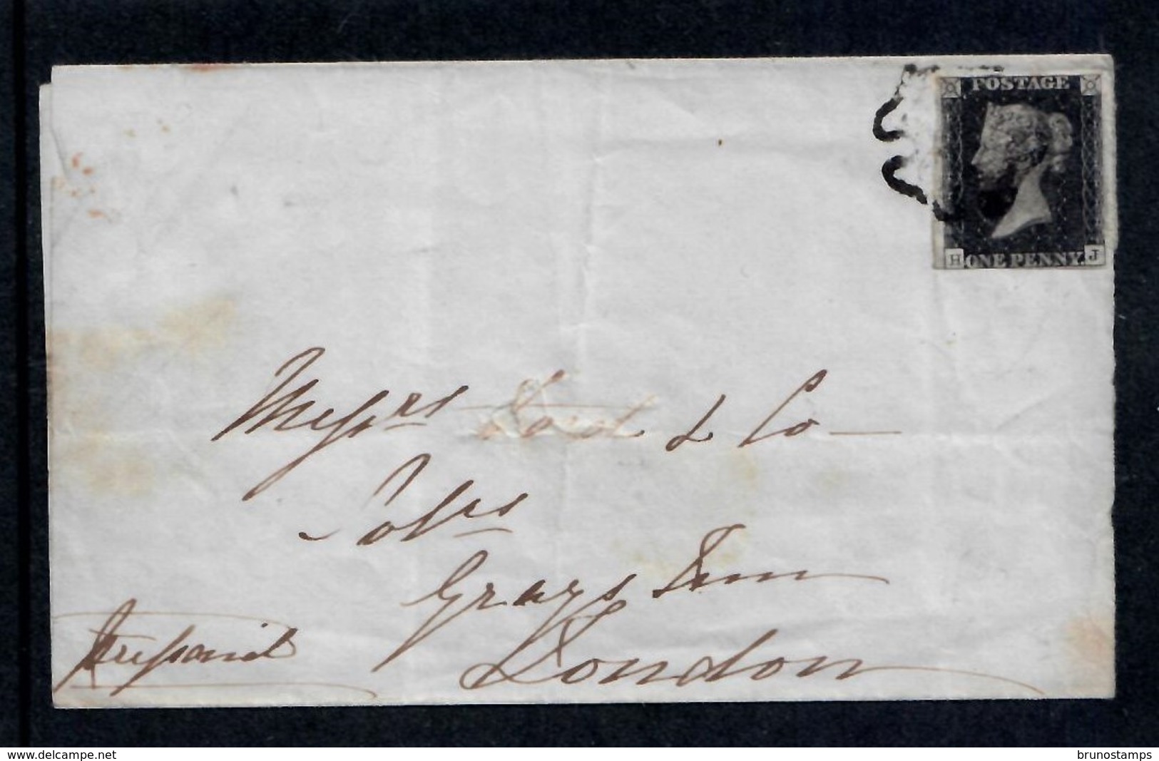 GREAT BRITAIN - 1840  1d BLACK 4 MARGINS  ON COVER  GOOD QUALITY - Covers & Documents