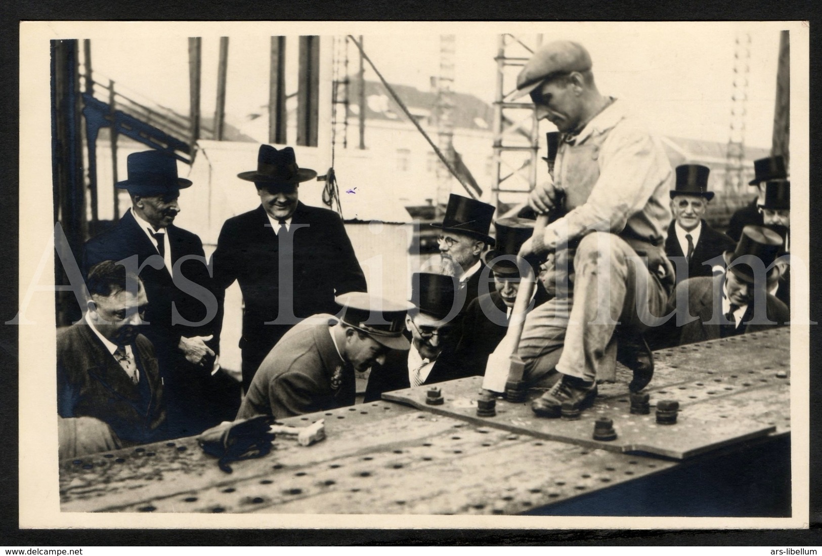 Postcard / ROYALTY / Belgique / België / Roi Leopold III / Koning Leopold III / Hoboken / 1936 / Cockerill Yards - Andere & Zonder Classificatie