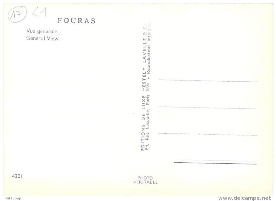 17  - FOURAS LES BAINS : Vue Générale - CPSM Dentelée Noir Et Blanc GF - Charente Maritime - Fouras-les-Bains